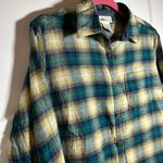 Dickies Women’s medium  flannel plaid button up Photo 1