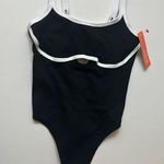 Colsie Women’s textured Bodysuit with contrast trim & Keyhole Photo 0