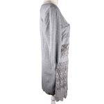 Sundance  Lovely Day Sweater Dress Medium Gray Lace Crochet Photo 10
