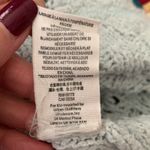 Free People  Minty Blue Open Knit Long Sleeve V-neck Sweater Photo 4