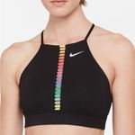 Nike Women’s Black Rainbow Ladder Sports Bra with Ifit logo Photo 5