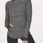 Lululemon Base Runner 1/2 Zip Heathered Herringbone Heathered Black size 6 Photo 0