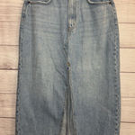 Abercrombie & Fitch Denim Skirt Womens Blue High Rise Front Slit Midi NWT SZ 30 Photo 0