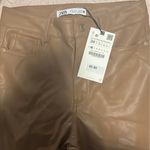 ZARA Faux Leather Mini Flare Pants Photo 7