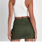Lulus Trendsetting Aura Olive Green Cargo Mini Skirt Photo 2