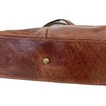 Patricia Nash Poppy Leather Satchel Bag, Heritage Tan Brown Shoulder Purse Tote Photo 4