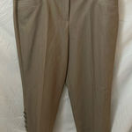 Dress Barn : Tan Khaki Cropped Pants- with buttons on side of pants- slim leg- 16 Photo 0