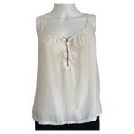 EXPRESS  Ivory Tank Top Women’s small Off White 1/4 Zip loose fit​ Photo 4