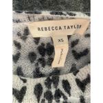 Rebecca Taylor  Fuzzy Leopard‎ Print Sweater Mohair Alpaca XS Lightweight Photo 2