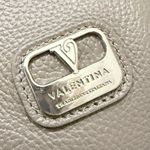 VALENTINA Genuine Italian Pebbled Leather Taupe Sling Backpack Shoulder Bag Gray Photo 10