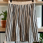 Loft  100% Linen Knee Length Stripe A-line Skirt w/Pockets, 2 Photo 0