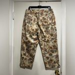 Rafaella NWOT Sz: 14 Colorful Earth Tone Paisley Cropped Capri Flat Front Pant. Photo 1