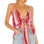 Cami NYC NEW NWT  The Arlo Cami Red Tropical Stripe Tank Top Blouse Revolve Sz XS Photo 0