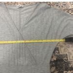 Femme Luxe Women's Gray Ribbed Knit‎ Wide Leg Jumpsuit UK 10 V Photo 3