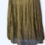 Gap Olive green leopard print blouse with long sleeves #Maternity S Photo 1