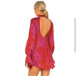 Free People NWT Romantic Combo Red and Purple Dress Size XS Photo 2