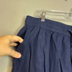 Cynthia Rowley  Linen Blend Wide Leg Crop Pants Pull On Plus‎ Size 2X Navy Blue Photo 4