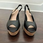 Stuart Weitzman Rinna Black Wedge Sandals Photo 4