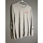 Disney Minnie Mouse Shirt Womens Grey Long Sleeve Crew Neck Pullover Large Photo 1