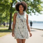 Calia Women's Energize Exercise Performance Aquatic Halter Tank Dress Size XXL Gray Photo 1