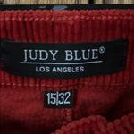 Judy Blue  Fez Corduroy Straight Leg Pants Size 15 32 Brick Red Photo 4