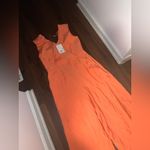 COS RUFFLED JUMPSUIT - ORANGE |  fall NWT $155 casual formal boho contemporary Photo 7