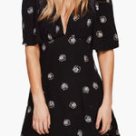 Free People  Mockingbird Mesh Inset Mini Dress Women's Size 2 Black and Blue Photo 0