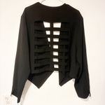 Torrid  Plus Size Cropped Blazer Cutout Back Long Sleeve Stretch Black 4X Photo 3