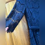XScape Navy blue lace dress, floor length, size 8 Photo 1