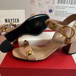 Valentino Garavani Valentino Roman Stud 60 Leather Sandal rose color AUTHENTIC NEW IN BOX Photo 1