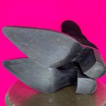 ZARA Black Split Suede High Ankle Heeled Western Boot Sz 9 Photo 5