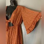 SheIn Orange Flutter Sleeve summer romper Photo 2