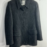 Joan & David Womans Button Down Blazer Jacket 42 (08) Black Lined Collar Soft Photo 0