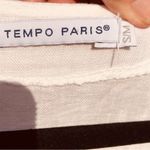 Tempo Paris  Linen Pleated Front Top S/M – Boho Coastal Cottagecore Italy White Photo 2