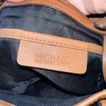 Michael Kors  Black Nylon Tote Bag Brown Trim Gold Hardware Travel Shopper Photo 8