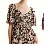 Abercrombie & Fitch Angel Sleeve Smocked Waist Mini Dress Size Small NWT Photo 0