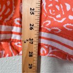 Gretchen Scott Orange White Floral Boho Blouse Womens M Beachy Summer Shirt Top Size M Photo 3