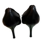 St. John Corset Heels Black Leather and Suede Stiletto, Sz 7 Photo 12