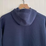 Nike  Dri-Fit Training Hoodie Pullover Rib Texture Swoosh Logo Navy Blue Size XS Photo 3