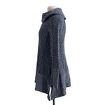 eight eight eight  Cowl Neck Sweater Womens Sz Medium Grey Black Chevron Boho Photo 3