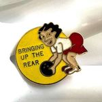 Bringing up the rear vintage bowling lapel pin Photo 0