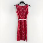 TORI RICHARD Honolulu Hawaiian Red White Flower Cotton Dress w wrap belt sz 4 Photo 2