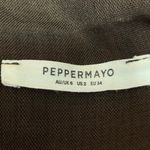 Peppermayo  Women's Brown Short Sleeve Button Up Blazer Jacket Shirt Top Sz XS Photo 2