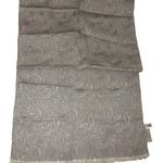 Saks 5th Avenue Saks Fifth Avenue Vintage Italian Paisley Silk Scarf Gray Fringed Edges 56 by 17 Photo 0