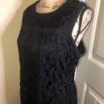 Suzanne Betro Susanne Betro Black Crochet Lace Sleeveless Dress with Zippered Back Size Medium Photo 4