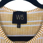 Anthropologie W5 Mustard Yellow Tassel Tank Top Shirt Small Boho Striped Ribbed Photo 3