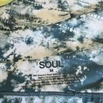 SoulCycle Soul by  Looped X Back Tiedye Sports Bra Blue White Neon Yellow Photo 4