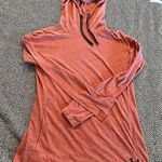Under Armour  Small Heathered Salmon Hoodie Loose Fit Lightweight Sweatshirt Photo 0