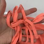 J. Crew Size L Sweater Tank Top Merino Wool Tiered Neon Coral Tie Strap Crop Pink Photo 9