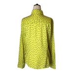 J. McLaughlin  Shirt Women 8 Yellow Purple Polka Dot Cotton‎ Collared Button Down Photo 1